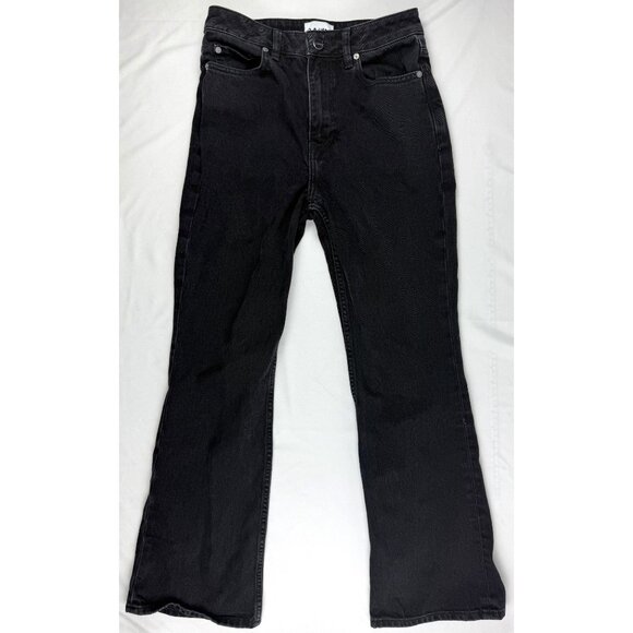 GANNI Womens Betzy Slim Flare Full Length Jeans size 27 Washed Black 27x32 - Picture 2 of 16